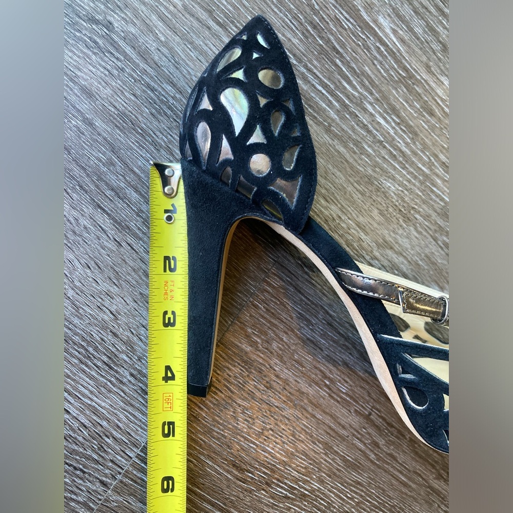 Italian Leather Peep Toe Heels - Picture 8 of 8